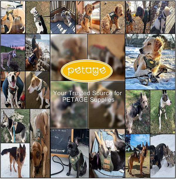 MerryBIY Tactical Service Dog Harness No Pull, Reflective Military Dog Harness with Handle