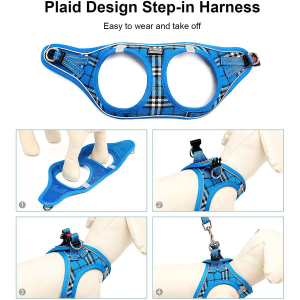 MerryBIY Dog Harness and Lead Set, Step-in Breathable Reflective Puppy Cat Dog Vest for Small Medium Dogs