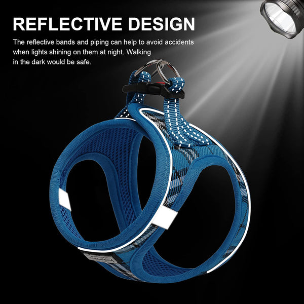 MerryBIY Dog Harness and Lead Set, Step-in Breathable Reflective Puppy Cat Dog Vest for Small Medium Dogs