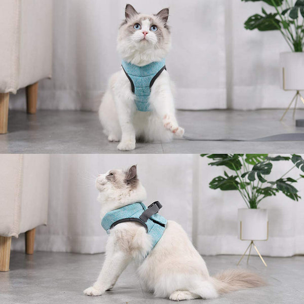 MerryBIY Cat Harness and Leash - Ultra Light Escape Proof Kitten Puppy Collar Cat Walking Jacket