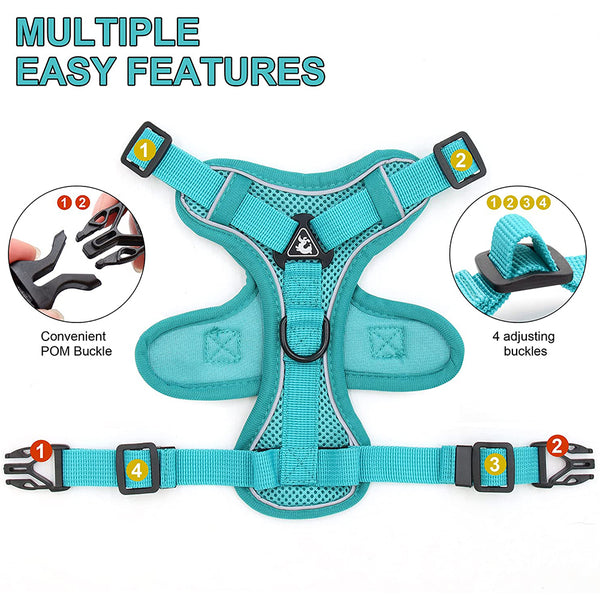 MerryBIY No Pull Small Cat Dog Harness and Leash Set, Soft Mesh Padded Puppy Harness