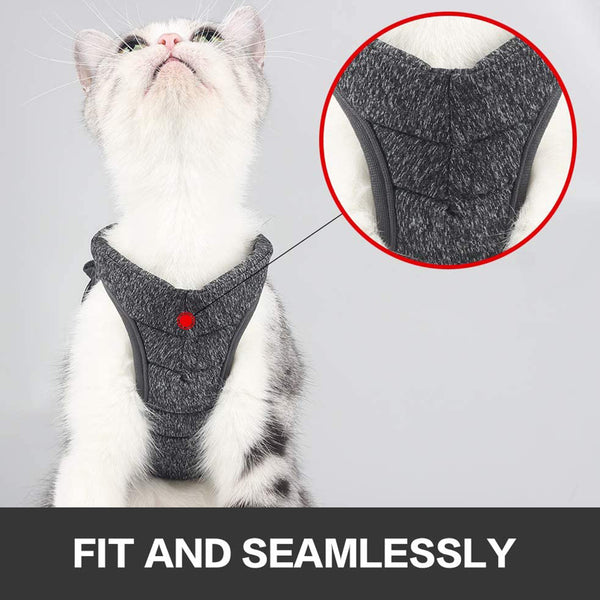 MerryBIY Cat Harness and Leash - Ultra Light Escape Proof Kitten Puppy Collar Cat Walking Jacket