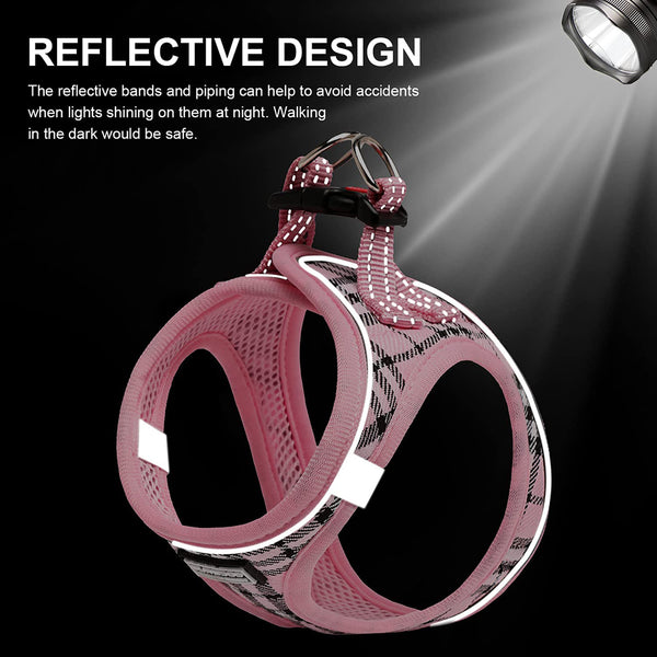 MerryBIY Dog Harness and Lead Set, Step-in Breathable Reflective Puppy Cat Dog Vest for Small Medium Dogs