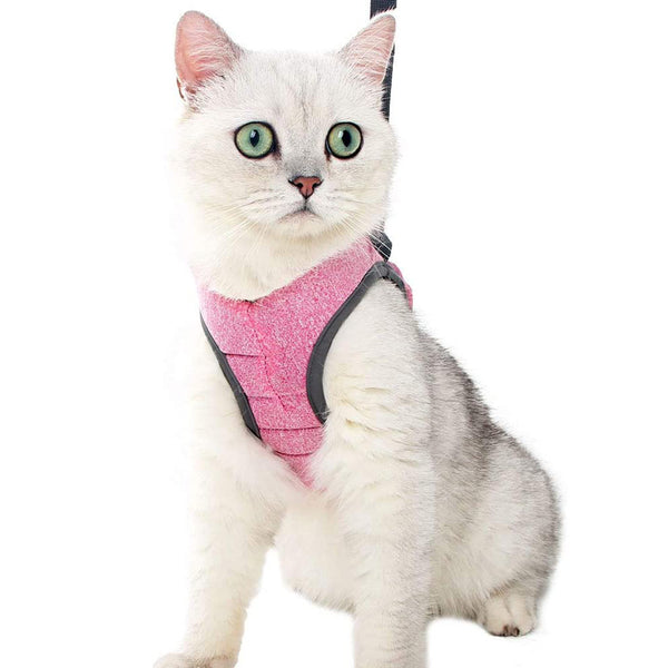 MerryBIY Cat Harness and Leash - Ultra Light Escape Proof Kitten Puppy Collar Cat Walking Jacket