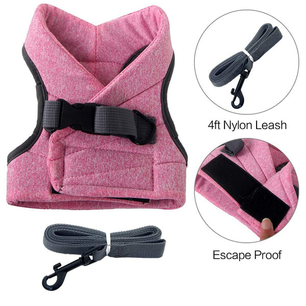 MerryBIY Cat Harness and Leash - Ultra Light Escape Proof Kitten Puppy Collar Cat Walking Jacket