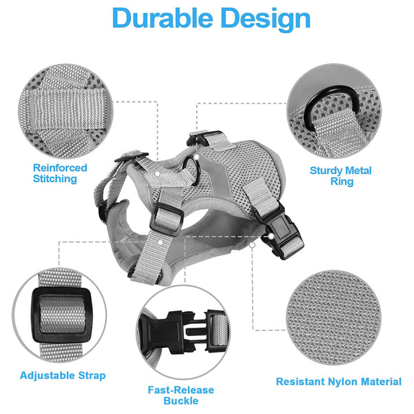 MerryBIY Cat Harness and Leash, Escape Proof Safe Breathable Adjustadle Pet Vest Harnesses for Walking