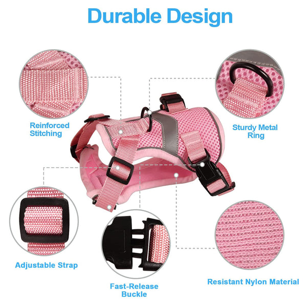MerryBIY Cat Harness and Leash, Escape Proof Safe Breathable Adjustadle Pet Vest Harnesses for Walking