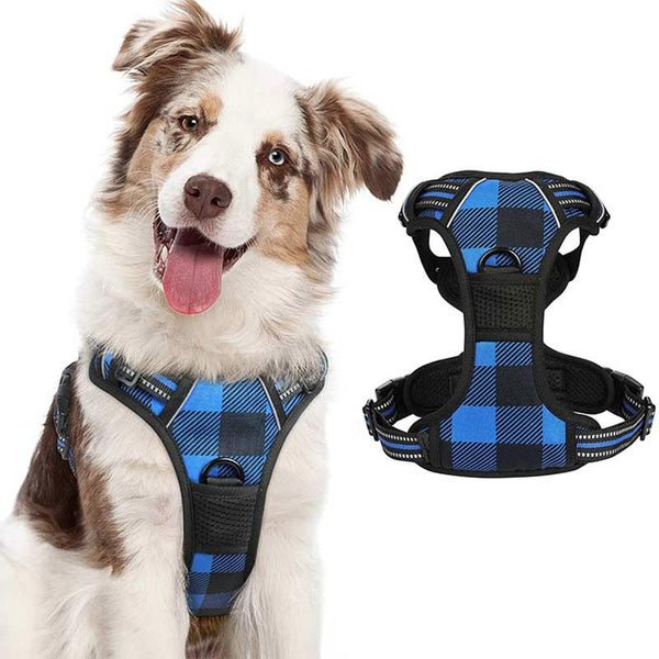 Dog Harness BLUE Black