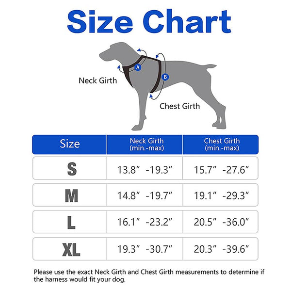 Dog Harness BLUE Black