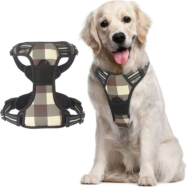 Dog Harness Beige Brown