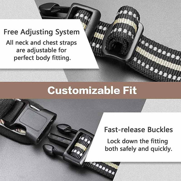 Dog Harness Beige Brown