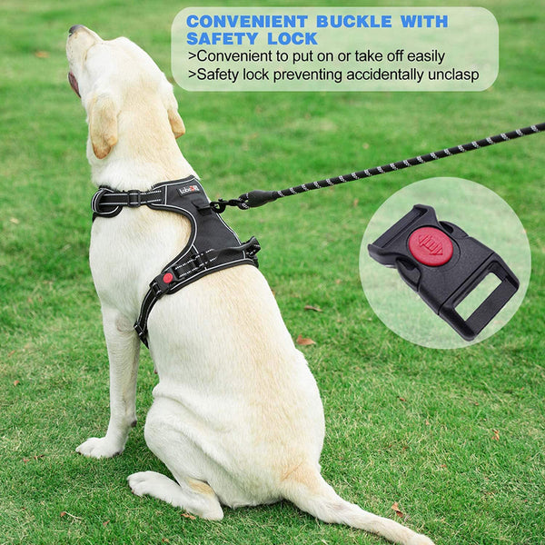 MerryBIY No Pull Dog Harness Adjustable Reflective Oxford For Medium Large Dog Harness