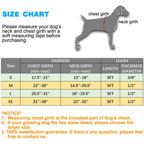 MerryBIY No Pull Dog Harness Adjustable Reflective Oxford For Medium Large Dog Harness