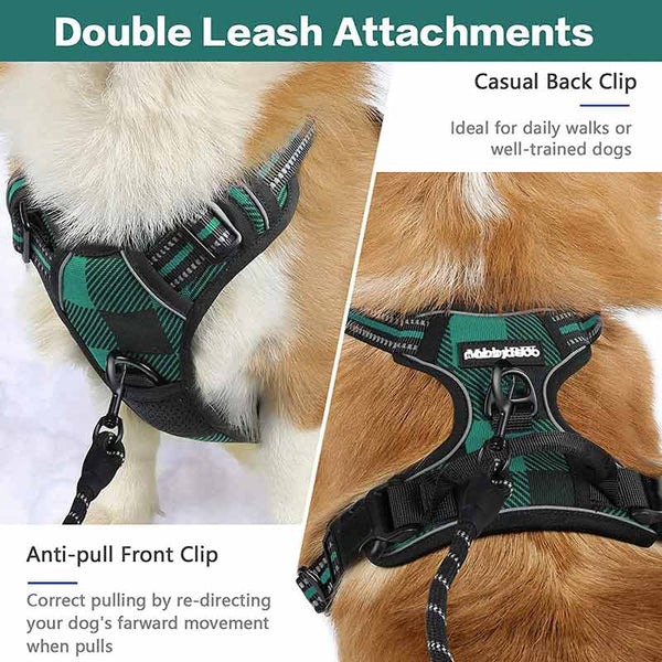 Dog Harness Green Black
