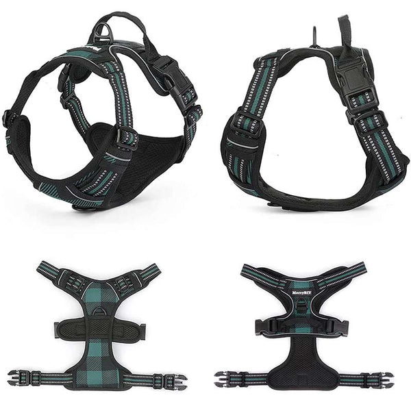 Dog Harness Green Black