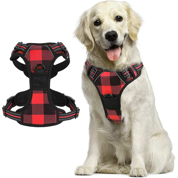 Dog Harness Red Black