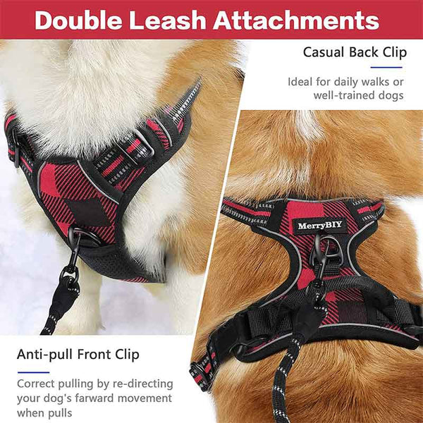 Dog Harness Red Black