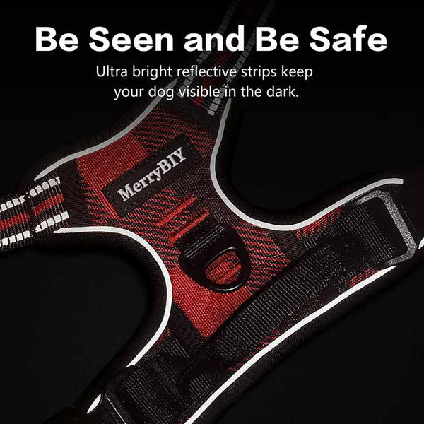 Dog Harness Red Black