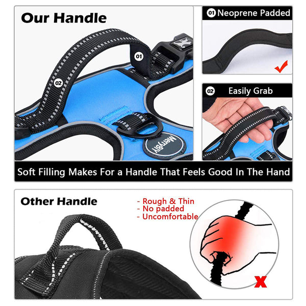 MerryBIY Dog Harness and Leash Set, Escape Proof No Pull Vest Harness