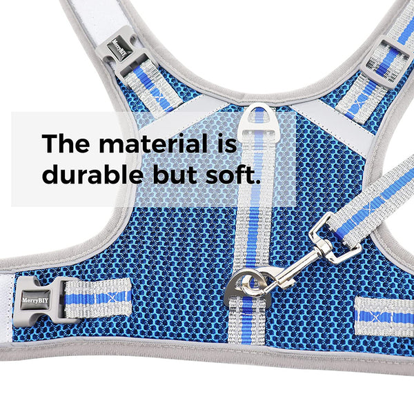 MerryBIY Puppy Cat Harness and Leash for Walking Escape Proof Air Mesh Fabric