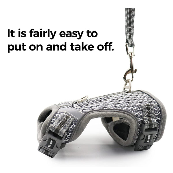 MerryBIY Puppy Cat Harness and Leash for Walking Escape Proof Air Mesh Fabric