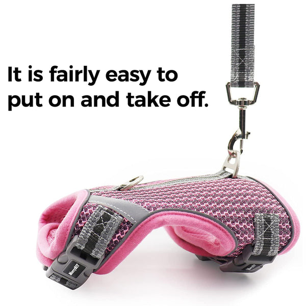 MerryBIY Puppy Cat Harness and Leash for Walking Escape Proof Air Mesh Fabric