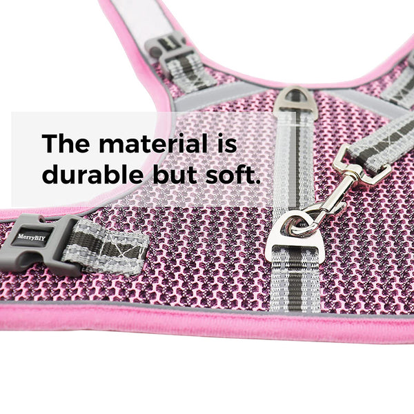 MerryBIY Puppy Cat Harness and Leash for Walking Escape Proof Air Mesh Fabric
