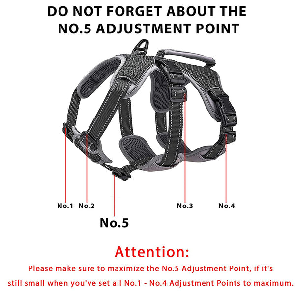MerryBIY Multi-Use Dog Harness, Escape Proof No-Pull Adjustable Breathable Vest