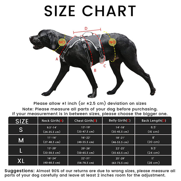 MerryBIY Multi-Use Dog Harness, Escape Proof No-Pull Adjustable Breathable Vest
