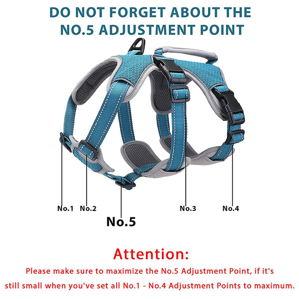 MerryBIY Multi-Use Dog Harness, Escape Proof No-Pull Adjustable Breathable Vest