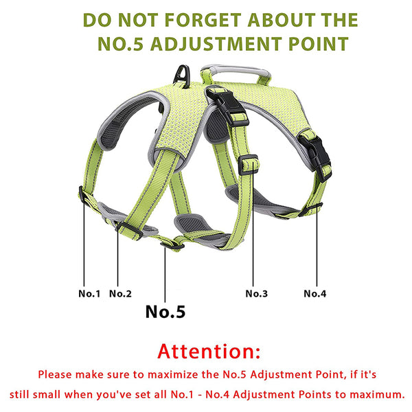 MerryBIY Multi-Use Dog Harness, Escape Proof No-Pull Adjustable Breathable Vest