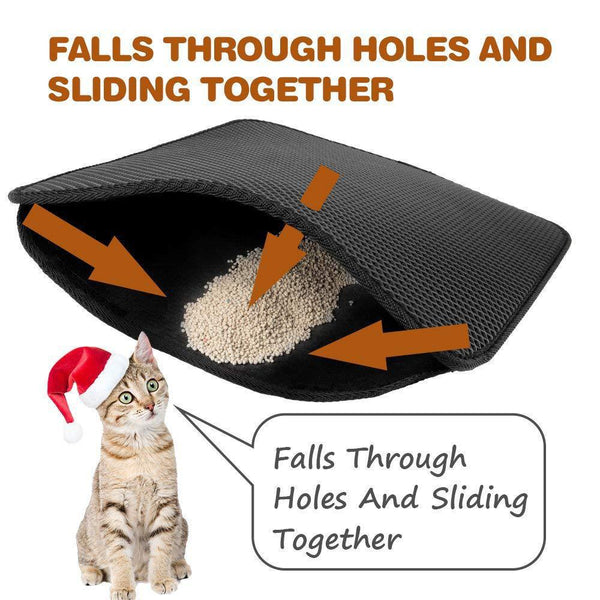 MerryBIY Waterproof Cat Litter Mat EVA Double Layer Cat Litter Trapping Pet Litter Cat Mat Clean Pad Products For Cats Accessories