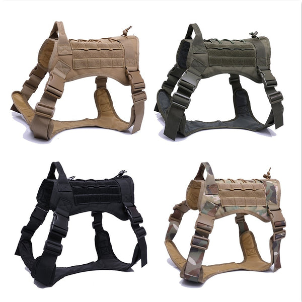 MerryBIY Military  Tactical Dog Harness Vest Large with Handle, K9 Working Dog Vest Training Running For Medium Large Dogs German Shepherd