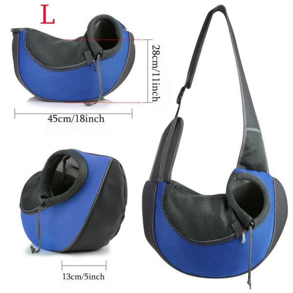 MerryBIY Comfort Pet Dog Carrier Outdoor Travel Handbag Pouch Mesh Oxford Single Shoulder Bag Sling Mesh Travel Tote Shoulder Bag