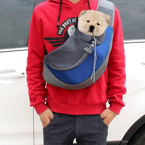 MerryBIY Comfort Pet Dog Carrier Outdoor Travel Handbag Pouch Mesh Oxford Single Shoulder Bag Sling Mesh Travel Tote Shoulder Bag