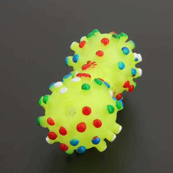 MerryBIY Pet Chewing Toys Colorful Dotted Dumbbell Dog Toys Squeeze  Toys for Dog Puppy Pet Training Products