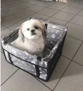 Pet Dog Car Carrier Seat Bag Waterproof Basket Folding Hammock Pet Carriers Bag For Small Cat Dogs Safety Travelling Mesh