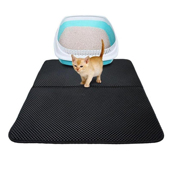 MerryBIY Cat Litter Mat EVA Double-Layer Pet Cat Litter Trapper Mats with Waterproof Bottom Non-slip Pet Litter Cat Mat Pet Supplies