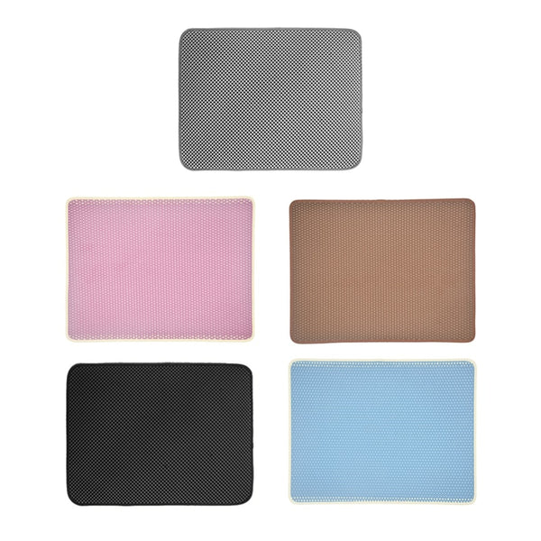 MerryBIY Cat Litter Mat EVA Double-Layer Pet Cat Litter Trapper Mats with Waterproof Bottom Non-slip Pet Litter Cat Mat Pet Supplies