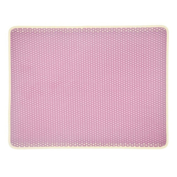 MerryBIY Cat Litter Mat EVA Double-Layer Pet Cat Litter Trapper Mats with Waterproof Bottom Non-slip Pet Litter Cat Mat Pet Supplies