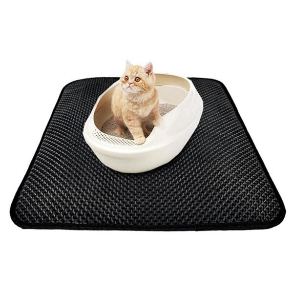MerryBIY Cat Litter Mat EVA Double-Layer Pet Cat Litter Trapper Mats with Waterproof Bottom Non-slip Pet Litter Cat Mat Pet Supplies