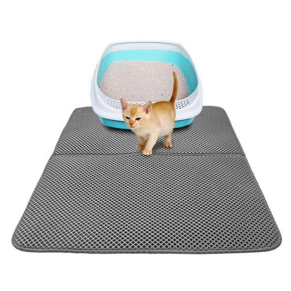 MerryBIY Cat Litter Mat EVA Double-Layer Pet Cat Litter Trapper Mats with Waterproof Bottom Non-slip Pet Litter Cat Mat Pet Supplies