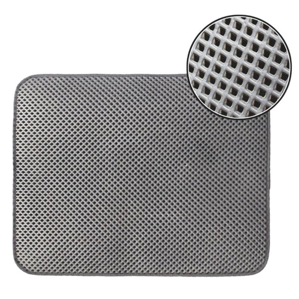 MerryBIY Cat Litter Mat EVA Double-Layer Pet Cat Litter Trapper Mats with Waterproof Bottom Non-slip Pet Litter Cat Mat Pet Supplies