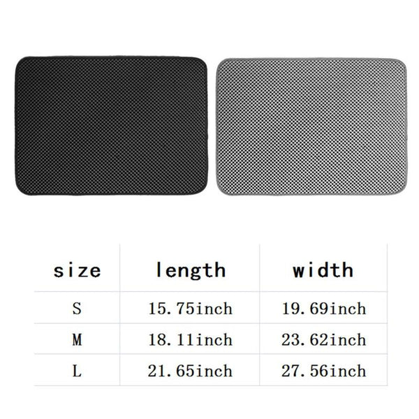 MerryBIY Cat Litter Mat EVA Double-Layer Pet Cat Litter Trapper Mats with Waterproof Bottom Non-slip Pet Litter Cat Mat Pet Supplies