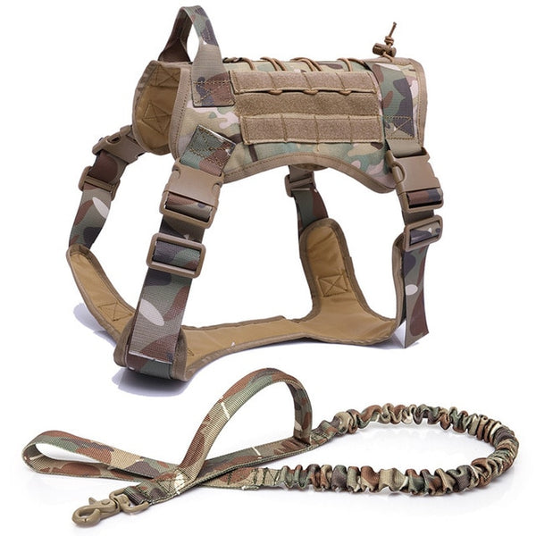 MerryBIY Military  Tactical Dog Harness Vest Large with Handle, K9 Working Dog Vest Training Running For Medium Large Dogs German Shepherd