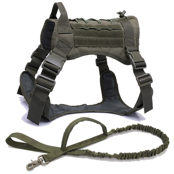 MerryBIY Military  Tactical Dog Harness Vest Large with Handle, K9 Working Dog Vest Training Running For Medium Large Dogs German Shepherd