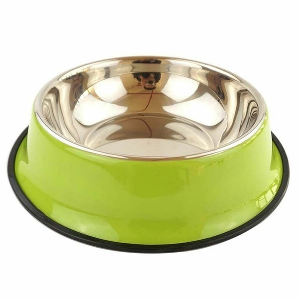 MerryBIY Stainless Cat Bowls Pet Steel Bowl Set Food Water Bowl for Dogs and Cats Anti-skid  Cats Supplies