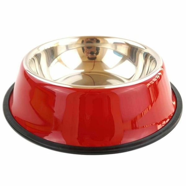MerryBIY Stainless Cat Bowls Pet Steel Bowl Set Food Water Bowl for Dogs and Cats Anti-skid  Cats Supplies
