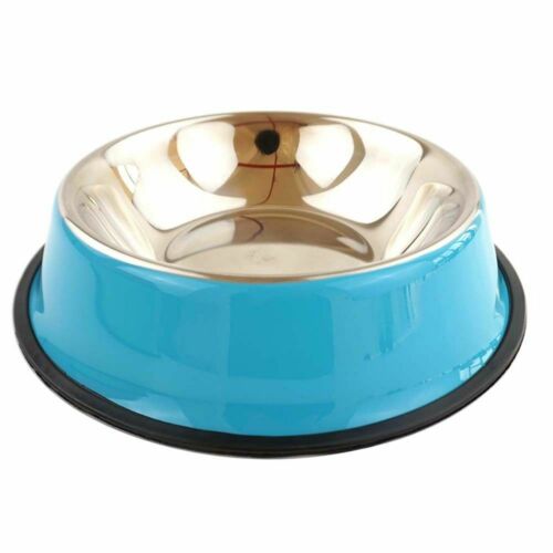 MerryBIY Stainless Cat Bowls Pet Steel Bowl Set Food Water Bowl for Dogs and Cats Anti-skid  Cats Supplies
