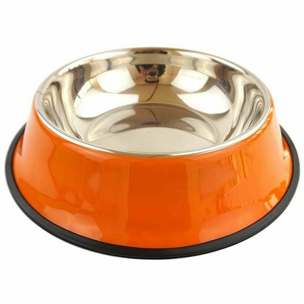 MerryBIY Stainless Cat Bowls Pet Steel Bowl Set Food Water Bowl for Dogs and Cats Anti-skid  Cats Supplies